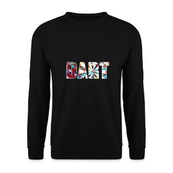 Dart, Graffiti, Peinture, Jeu de fléchettes, Fléchettes - Sweat-shirt Unisexe - noir - Devant - Alina (178cm) & Michal (187cm)