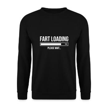 Fart Loading Funny Joke Humor Joke Smelly Gift - Unisex Sweatshirt - black - Front - Alina (178cm) & Michal (187cm)