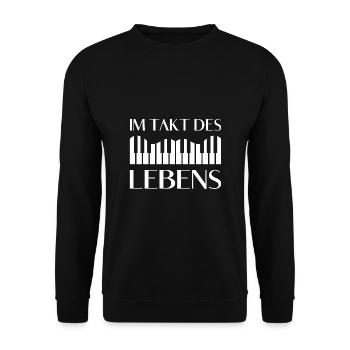 Piano Musicians in the Rhythm of Life Piano - Unisex Sweatshirt - black - Front - Alina (178cm) & Michal (187cm)