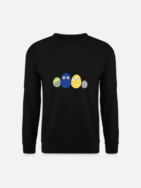 ostern,ostereier,ostereierfamilie,familie - Unisex Pullover - Schwarz