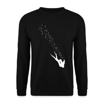 Bulles de Plongeuse - Sweat-shirt Unisexe - noir - Devant - Alina (178cm) & Michal (187cm)