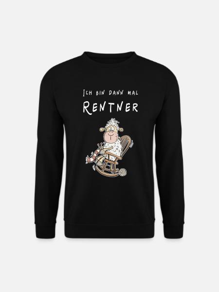 Ich Bin Dann Mal Rentner Schaf Funmotiv - Unisex Pullover - Schwarz