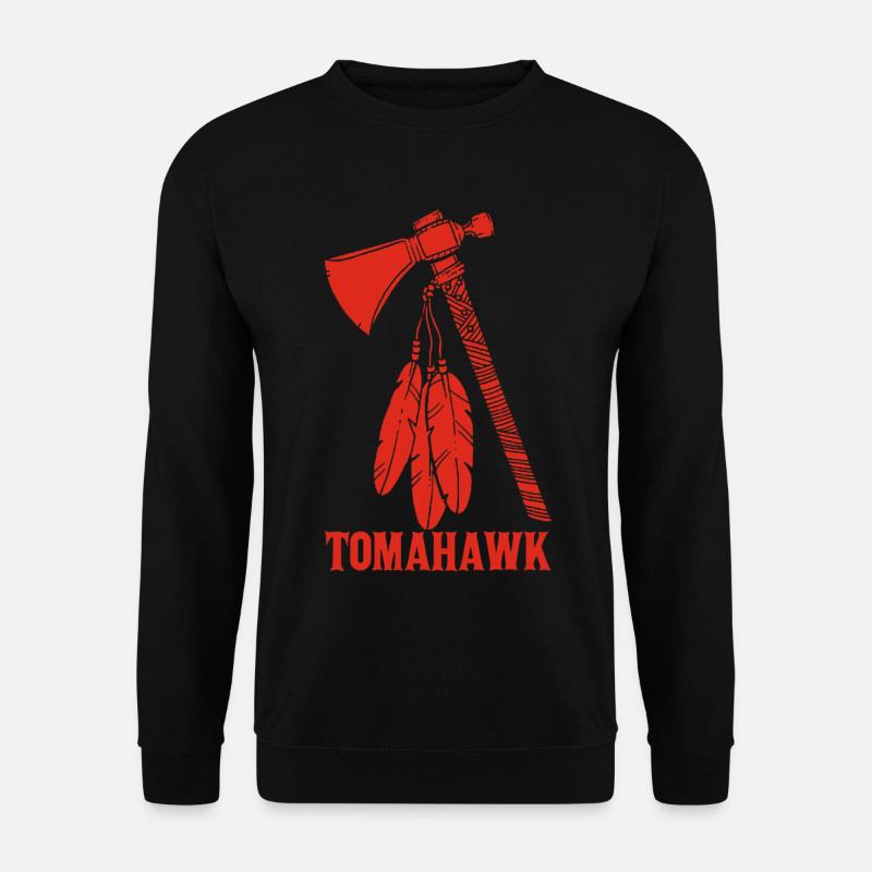 roter Tomahawk - Unisex Pullover - Schwarz