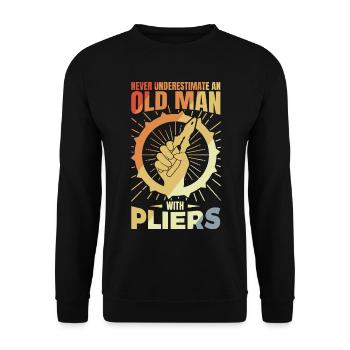 Alter Elektroniker - Unisex Pullover - Schwarz - Vorne - Alina (178cm) & Michal (187cm)