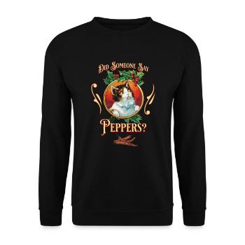 Scharfe Chilis Chilihead Carolina Reaper Habanero - Unisex Pullover - Schwarz - Vorne - Alina (178cm) & Michal (187cm)