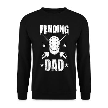 Fencing Daddy - Unisex Sweatshirt - black - Front - Alina (178cm) & Michal (187cm)