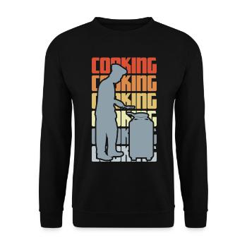 Cuisine vintage - Sweat-shirt Unisexe - noir - Devant - Alina (178cm) & Michal (187cm)