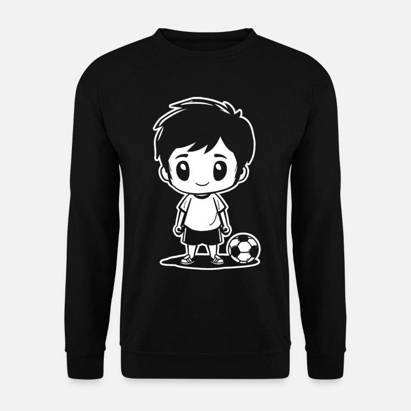 Soccer Boy Drawing - Unisex Sweatshirt - black