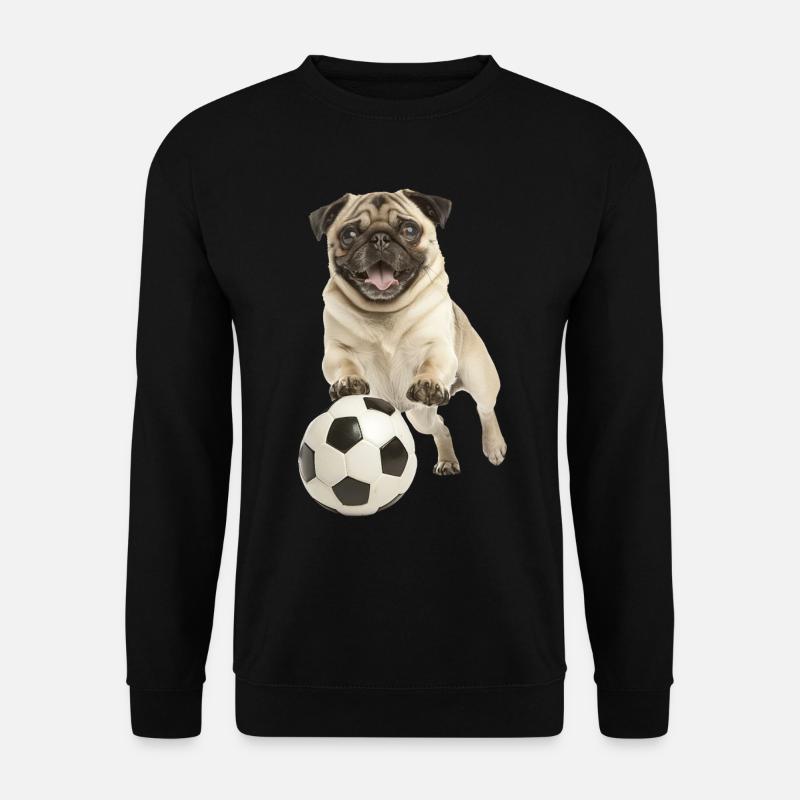 Mops - Unisex Pullover - Schwarz