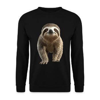 Faultier - Unisex Pullover - Schwarz - Vorne - Alina (178cm) & Michal (187cm)