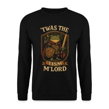 T’was the ‘Tism Knight M’Lord - Unisex Sweatshirt - black - Front - Alina (178cm) & Michal (187cm)
