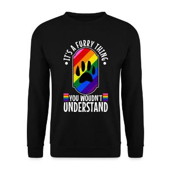 C’est une chose poilue que vous ne comprendriez pas - Sweat-shirt Unisexe - noir - Devant - Alina (178cm) & Michal (187cm)