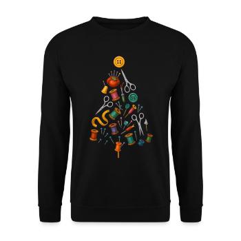 Couture Conception d’arbre de Noël - Sweat-shirt Unisexe - noir - Devant - Alina (178cm) & Michal (187cm)