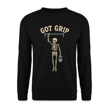 Got Grip Calisthenics Fitness Gym Training Workout - Unisex Sweatshirt - black - Front - Alina (178cm) & Michal (187cm)