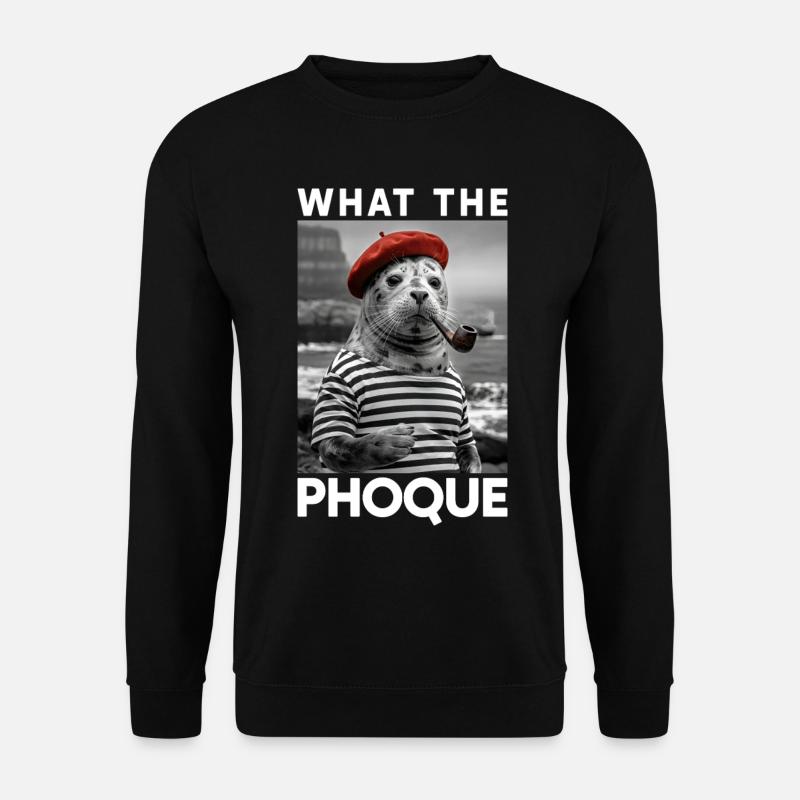 What the Phoque Pays Basque Humour Régional Basque - Sweat-shirt Unisexe - noir