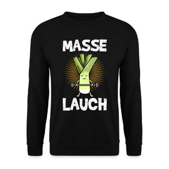 Gewichtheber MASSE LAUCH Gym Lustiges - Unisex Pullover - Schwarz - Vorne - Alina (178cm) & Michal (187cm)