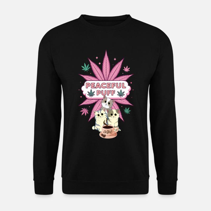 Peaceful Puff C&C - Unisex Sweatshirt - black