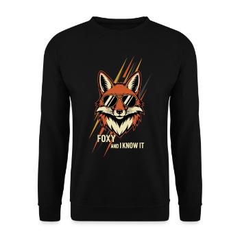 Foxy et moi le savons - Sweat-shirt Unisexe - noir - Devant - Alina (178cm) & Michal (187cm)