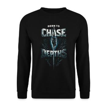 Freediving Freediving Chase Depths - Unisex Sweatshirt - black - Front - Alina (178cm) & Michal (187cm)