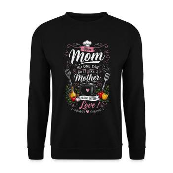 Incomparable Mom in the Kitchen - Made with love! - Unisex Sweatshirt - black - Front - Alina (178cm) & Michal (187cm)