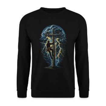 Monteur de lignes aériennes - Sweat-shirt Unisexe - noir - Devant - Alina (178cm) & Michal (187cm)