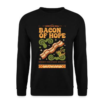 Breakfast Bacon Of Hope Brunch Café Sirop d’érable - Sweat-shirt Unisexe - noir - Devant - Alina (178cm) & Michal (187cm)