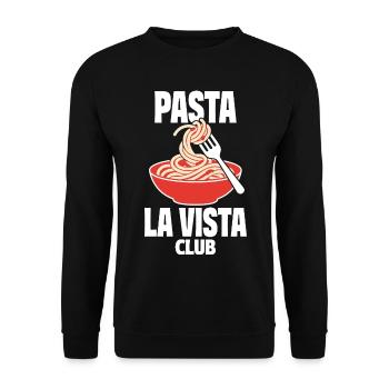 Pasta La Vista Club for pasta fans - Unisex Sweatshirt - black - Front - Alina (178cm) & Michal (187cm)