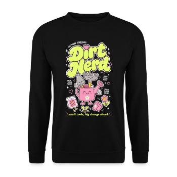 Urban Gardening Grow Your Own Plantlover - Unisex Sweatshirt - black - Front - Alina (178cm) & Michal (187cm)