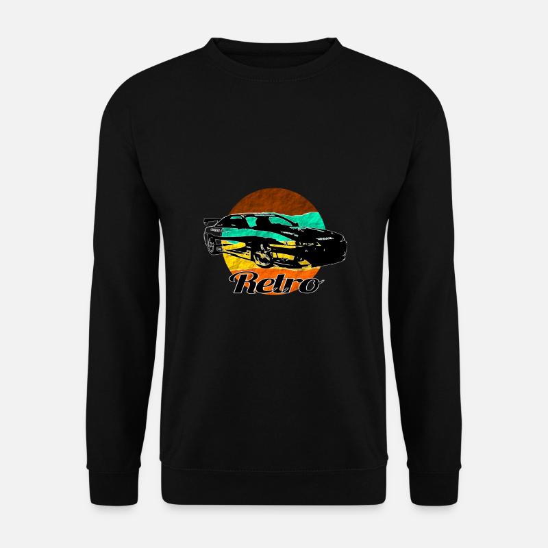 Retro Car Auto - Unisex Pullover - Schwarz