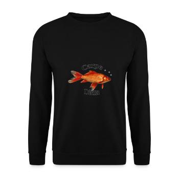 Carpe Diem ! - Unisex Sweatshirt - black - Front - Alina (178cm) & Michal (187cm)
