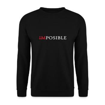IMPOSIBLE blanco - Unisex Pullover - Schwarz - Vorne - Alina (178cm) & Michal (187cm)