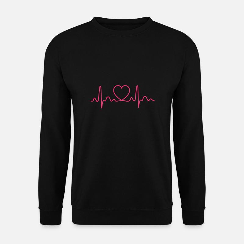 Herzschlag Puls Puls Geschenkidee - Unisex Pullover - Schwarz
