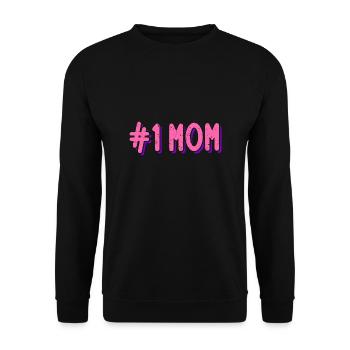 Hashtag Nummer Eins Mama Mütter Tag Idee Mama Frauen - Unisex Pullover - Schwarz - Vorne - Alina (178cm) & Michal (187cm)