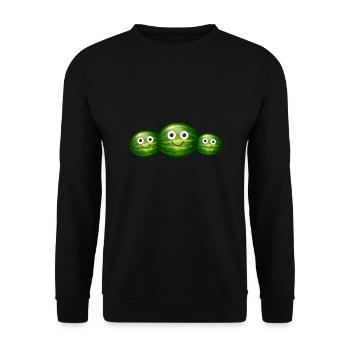 Family,Melon,Watermelon,Melons - Unisex Sweatshirt - black - Front - Alina (178cm) & Michal (187cm)