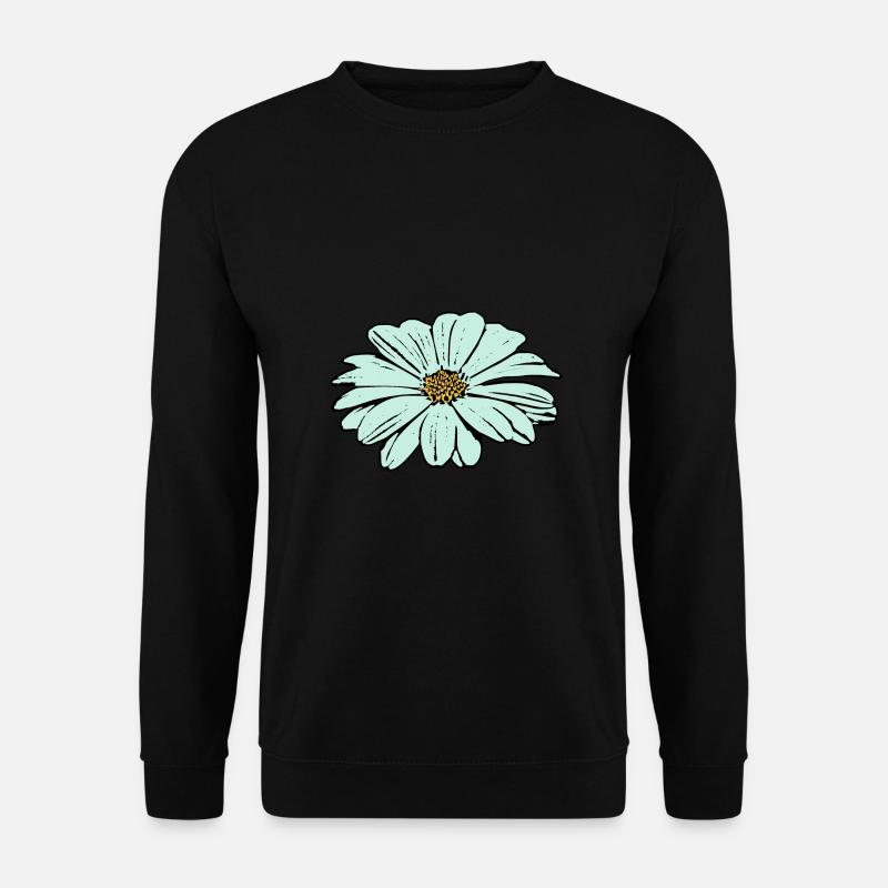 Blume hellblau blaue Blume - Unisex Pullover - Schwarz