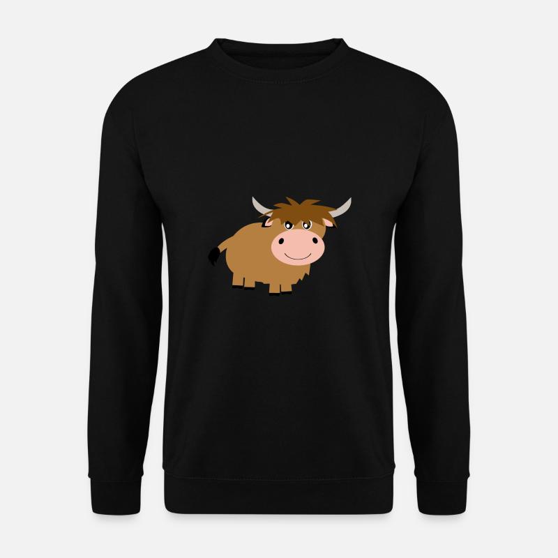Hochlandrind Kuh - Unisex Pullover - Schwarz