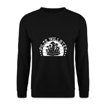 Morel Mushrooms Mushroom Want Mushroom Hunter - Unisex Sweatshirt - black - Front - Alina (178cm) & Michal (187cm)