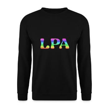 lpa,grande canarie,LGBT,arc-en-ciel,las palmas - Sweat-shirt Unisexe - noir - Devant - Alina (178cm) & Michal (187cm)