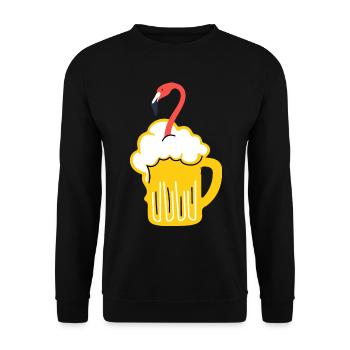 Flamingo - Sweat-shirt Unisexe - noir - Devant - Alina (178cm) & Michal (187cm)