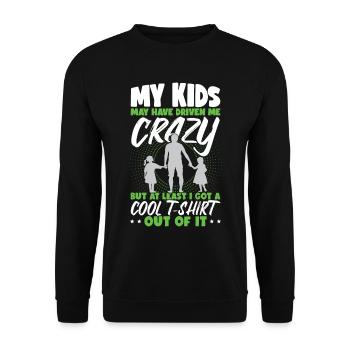Fête des pères papa drôle mes enfants m’ont rendu fou - Sweat-shirt Unisexe - noir - Devant - Alina (178cm) & Michal (187cm)