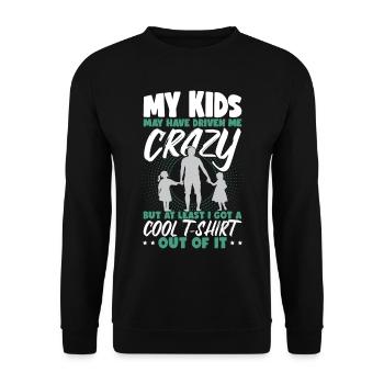 Kids Father's Day Dad Papa Birthday - Unisex Sweatshirt - black - Front - Alina (178cm) & Michal (187cm)
