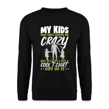 Funny Dad Joke Father's Day Daughters Kids Dad - Unisex Sweatshirt - black - Front - Alina (178cm) & Michal (187cm)