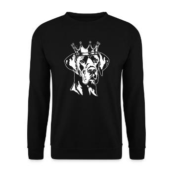 Chiens de la couronne de Dogue allemand Wilsigns - Sweat-shirt Unisexe - noir - Devant - Alina (178cm) & Michal (187cm)