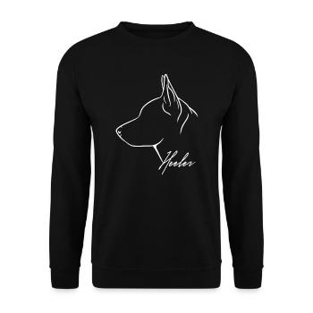 Profil de talonneur Bouvier Chien Chiens Chien Wilsigns - Sweat-shirt Unisexe - noir - Devant - Alina (178cm) & Michal (187cm)