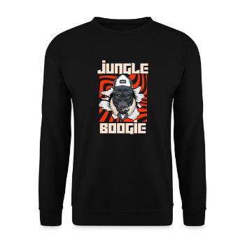 JUNGLE BOOGIE MONKEY - Sweat-shirt Unisexe - noir - Devant - Alina (178cm) & Michal (187cm)