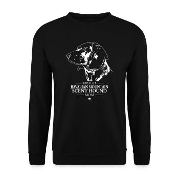 Bavarian Mountain Scent Hound Mom Hunde Wilsigns - Unisex Pullover - Schwarz - Vorne - Alina (178cm) & Michal (187cm)