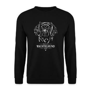 Wachtelhund Dad Deutscher Wachtelhund Wilsigns - Unisex Pullover - Schwarz - Vorne - Alina (178cm) & Michal (187cm)
