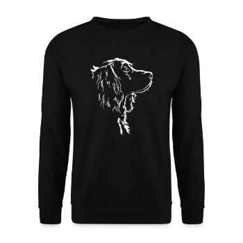 Boykin Spaniel Silhouette Chien Chien Wilsigns - Sweat-shirt Unisexe - noir - Devant - Alina (178cm) & Michal (187cm)