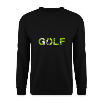 golf,schrift,typo,sport - Unisex Pullover - Schwarz - Vorne - Alina (178cm) & Michal (187cm)