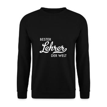 bester lehrer der welt - Unisex Pullover - Schwarz - Vorne - Alina (178cm) & Michal (187cm)